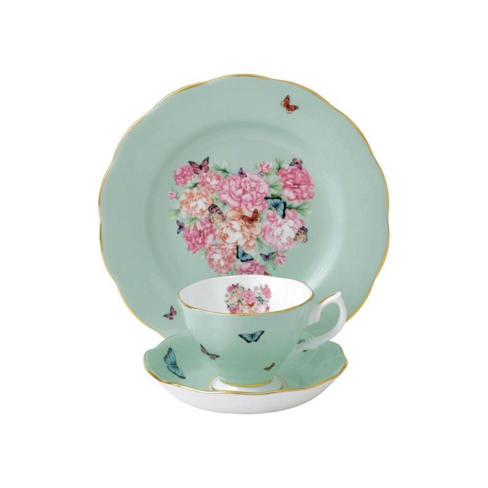 Royal Albert by Miranda Kerr Blessings 3-Piece Tea Set Green - NIB